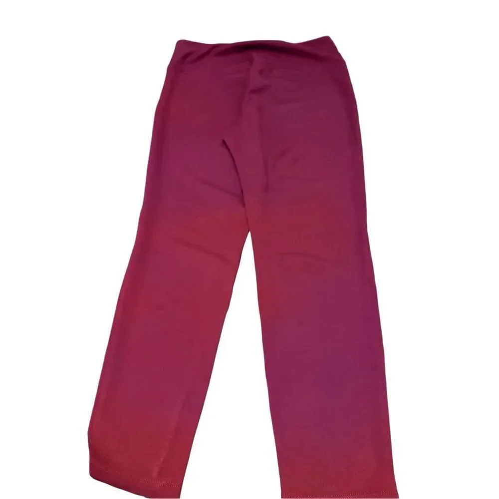 Peace & Pearls Burgundy Women’s Size XL Slip On Activewear Casual Pants
